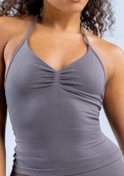 Seamless Ruched Halter Tank