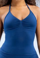 Seamless Ruched Halter Tank