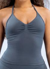 Seamless Ruched Halter Tank