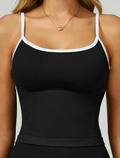Seamless Contrast Trim Cami Tank