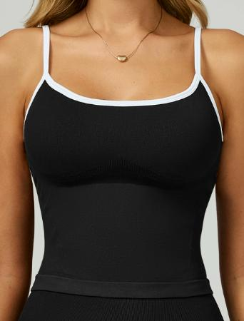 Seamless Contrast Trim Cami Tank