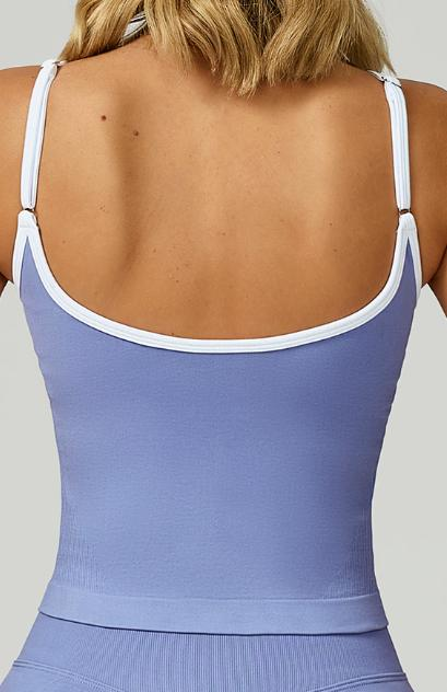 Seamless Contrast Trim Cami Tank