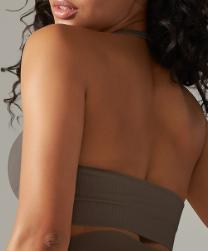 Seamless Ribbed Halter Sports Bra
