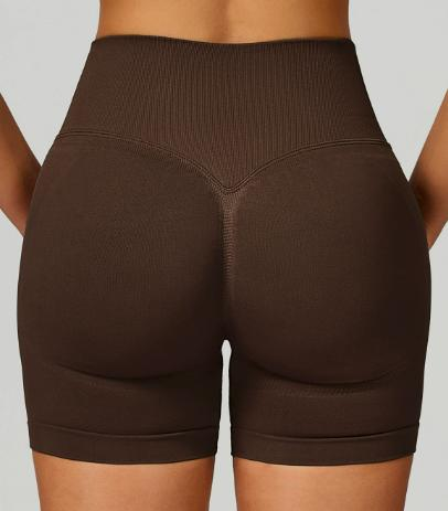 Seamless Contrast Trim Scrunch Shorts