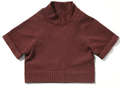 Seamless Ribbed Mock-Neck Crop Top