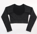 Seamless Ribbed Long-Sleeve Crop Top