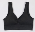 Seamless Ribbed V-Neck Sports Bra