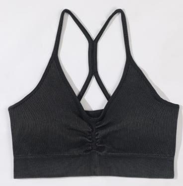 Seamless Ribbed Racerback Sports Bra