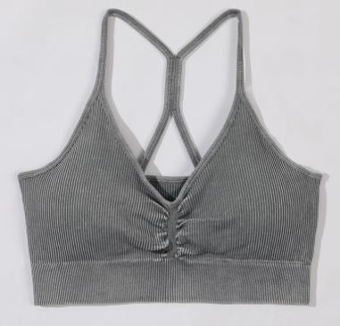 Seamless Ribbed Racerback Sports Bra