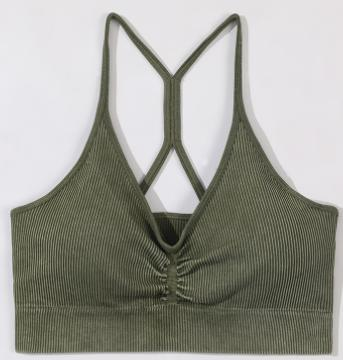 Seamless Ribbed Racerback Sports Bra