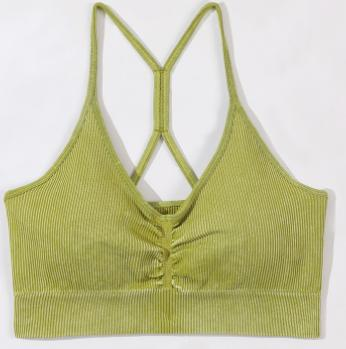 Seamless Ribbed Racerback Sports Bra