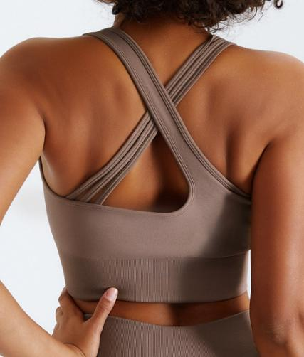 Seamless Triple-Strap Sports Bra