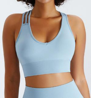 Seamless Triple-Strap Sports Bra