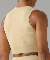 Seamless Ribbed Zip Vest