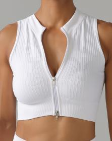 Seamless Ribbed Zip Vest