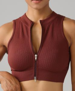 Seamless Ribbed Zip Vest