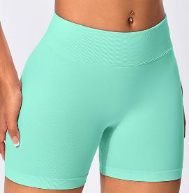 Seamless Ribbed Waist Bike Shorts