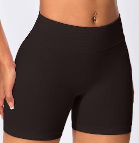 Seamless Ribbed Waist Bike Shorts