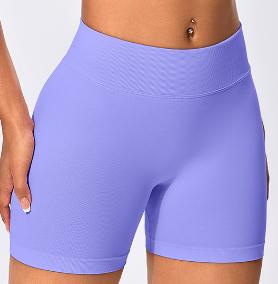 Seamless Ribbed Waist Bike Shorts