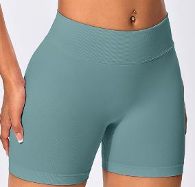 Seamless Ribbed Waist Bike Shorts