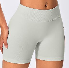 Seamless Ribbed Waist Bike Shorts
