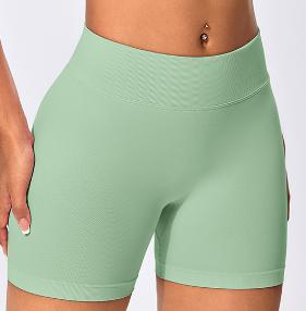 Seamless Ribbed Waist Bike Shorts