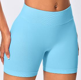 Seamless Ribbed Waist Bike Shorts
