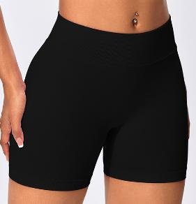 Seamless Ribbed Waist Bike Shorts