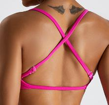 Seamless Cross-Back Square-Neck Sports Bra