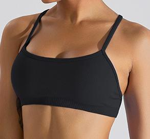 Seamless Cross-Back Square-Neck Sports Bra