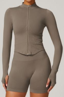 Seamless Ribbed Zip Jacket