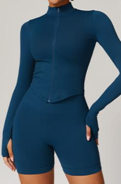 Seamless Ribbed Zip Jacket