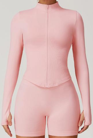 Seamless Ribbed Zip Jacket