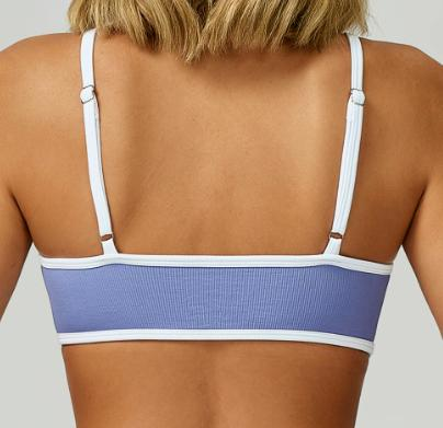 Seamless Contrast Trim Sports Bra