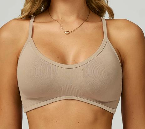 Seamless Contrast Trim Sports Bra