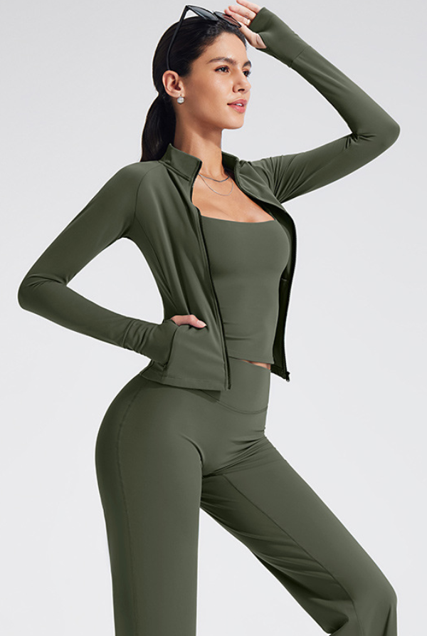 Sculpt Zip Training Jacket - Olive