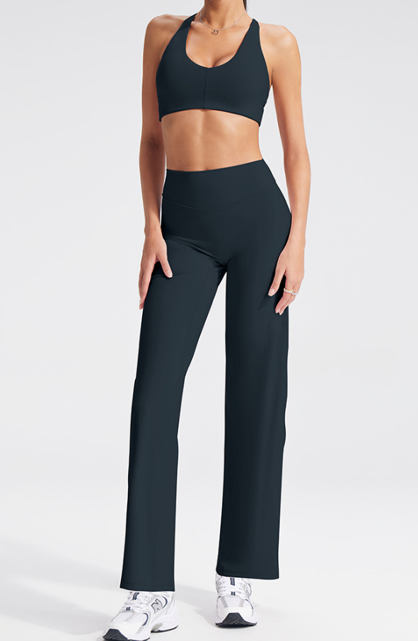 Sculpt Halter Sports Bra - Charcoal