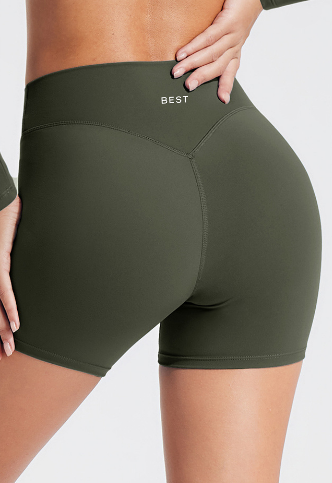 Sculpt High-Waist Booty Short - Olive